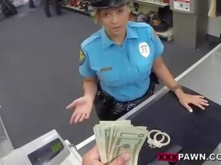 Miss Police officer sucks shaft and fuck her pussy