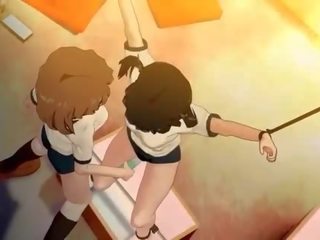 Tied up anime anime honey gets cunt vibed hard