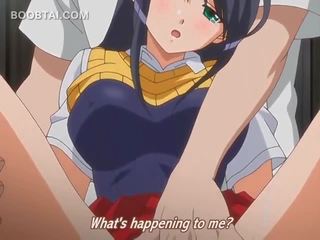 Excited hentai young darling getting her squirting cunt teased