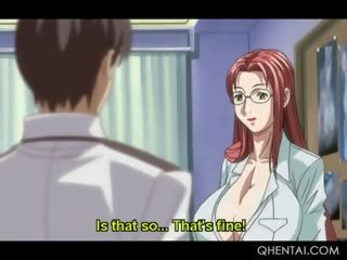 Excited Hentai Teacher In Huge Tits Rides Students phallus In