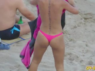 Big Tits groovy Topless MILFs - Amateur Voyeur Beach video